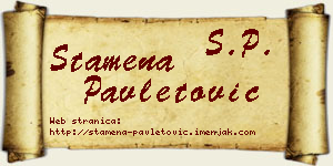 Stamena Pavletović vizit kartica